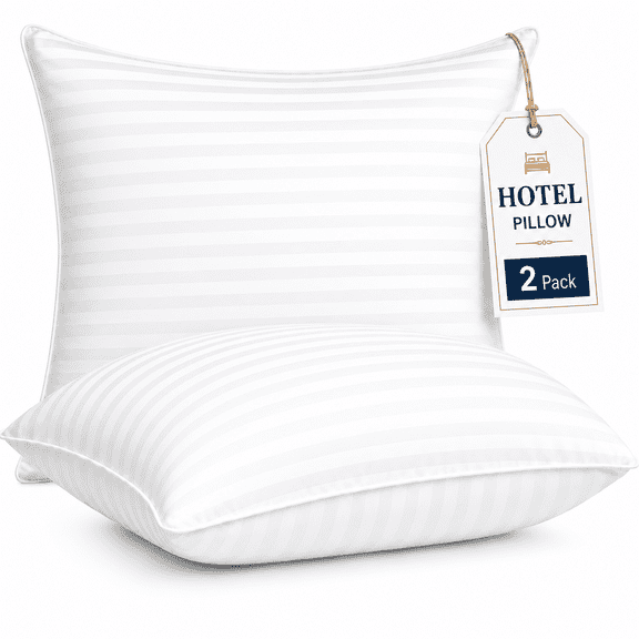 SORMAG Pillow for Beds 2 Pack Queen Size Pillows Set of 2 Hypoallergenic Hotel Down Alternative Pillow for Side and Back Sleeper 20 x 30 inches