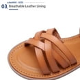thumbnail image 4 of Ahannie Girls Strappy Sandal,Kids Open-Toe Summer Flat Sandal, 4 of 5