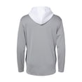 thumbnail image 2 of Adidas - Textured Mixed Media Hooded Sweatshirt - A530 - Grey Three - Size: M, 2 of 2