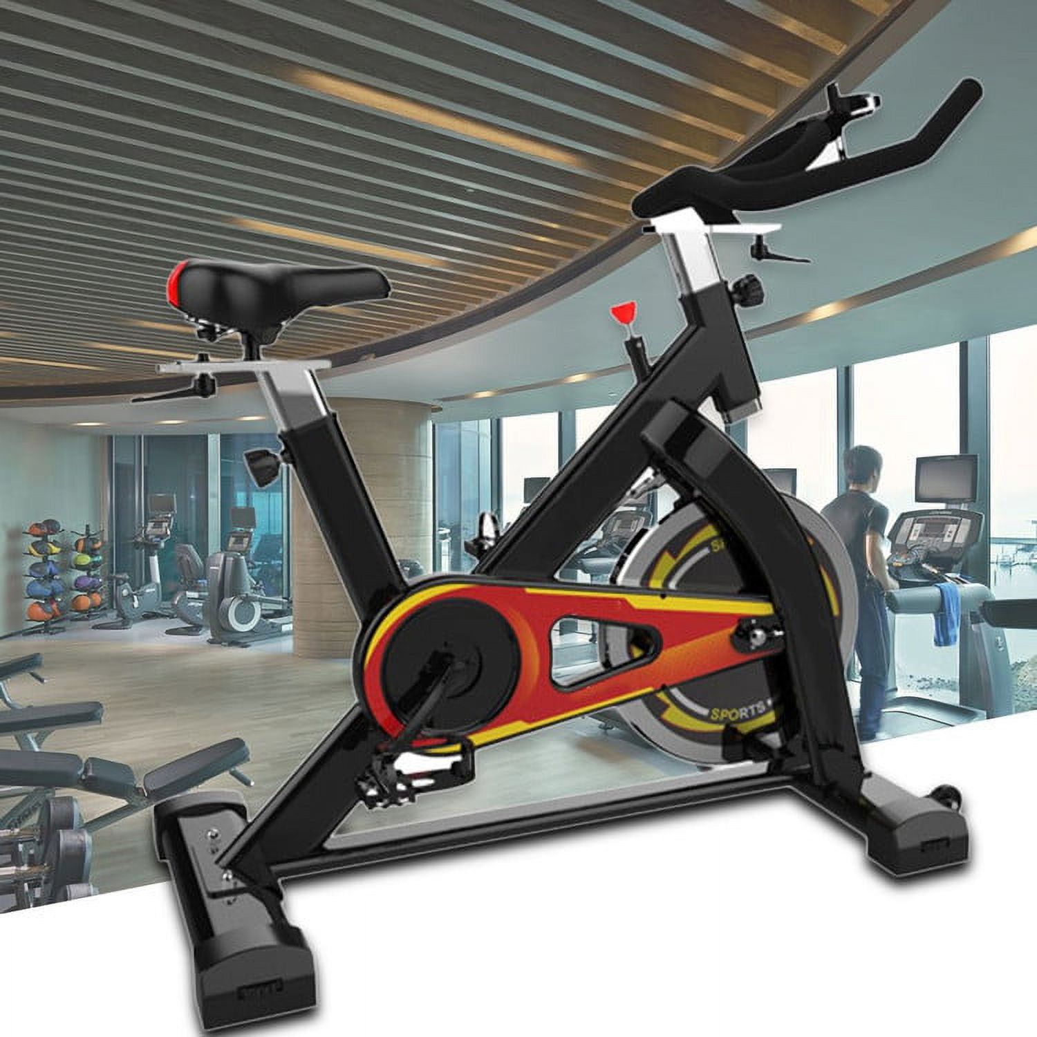 Stationary Exercise Bicycle Trainer Fitness Cardio Aerobic Exercise Bicycle Trainer S500(Black) - image 2 of 6