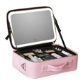 thumbnail image 1 of Women Travel Makeup Bag Trendy Solid Colors Handbag Organizer For Cosmetics Daily Or Travel Storage, 1 of 5