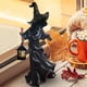 thumbnail image 2 of Estatua de bruja del infierno con adorno de linterna, artesanía, escultura de resina de bruja con linterna Negro, 2 of 9
