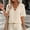 Beige, variant on Womens Tops Lace Trim V Neck Swiss Dot Flare Short Sleeve Casual Blouse Summer Boho Dressy Daily Holiday Shirts