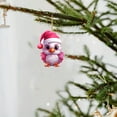 thumbnail image 2 of Creative Cartoon Christmas Chicken Christmas Decoration Pendant Acrylic Car Pendant Backpack Keychain, 2 of 5