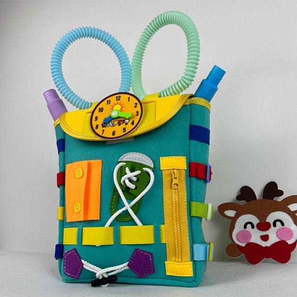 Bolsa de tablero ocupado 30 en 1 habilidades motoras finas juguetes Montessori juguete STEM para niños y niñas