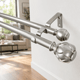 Double Curtain Rod 36 To 72 Inch Adjustable Dual Rods - Walmart.com