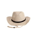 thumbnail image 2 of Gustave Straw Cowboy Hat for Women Men Wide Brim Fedora Sun Hat Shapeable Western Cowgirl Hat Summer Beach Hat with Windproof Chin Strap - White, 2 of 7