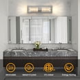 thumbnail image 5 of Crystal LED Modern Indoor Wall Lamp Bathroom Crystal Light Fixture Bedroom Living Room 3000K, 5 of 6