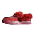 thumbnail image 1 of Women’s House Slippers Moccasins Slip On Micro Suede Faux Fur Lined Indoor & Outdoor, 1 of 5