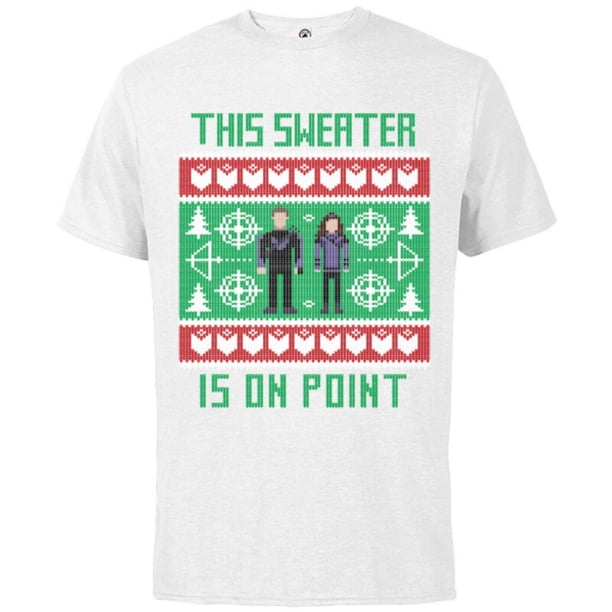 Marvel Hawkeye Clint Barton Kate Bishop Ugly Holiday Sweater - Short Sleeve  Cotton T-Shirt for Adults - Customized-White - Walmart.com