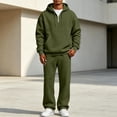 thumbnail image 4 of Aofany Fleece 2 Piece Outfits Mens Pullover Hooded Sweatshirt Tracksuit & Joggers Sweatpants Sweatsuit Sets with Pockets, 4 of 9