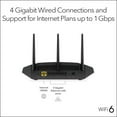 thumbnail image 4 of Router WiFi 6 NETGEAR R6700AX AX1800 de velocidad inalámbrica, 4 of 6