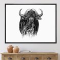 thumbnail image 2 of Black and White Portrait Of Buffalo IV 32" x 16" Framed Photography Canvas Art Print, by Designart, 2 of 2