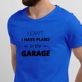 thumbnail image 2 of Greenyef Graphics I Cant I Have Plans In The Garage Men's T-Shirt (Royal Blue & Black, Small), 2 of 6