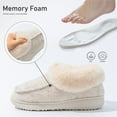 thumbnail image 5 of Pmoiste Fuzzy Slippers for Women Fluffy Furry Collar Cozy Memory Foam Non Slip Warm Winter House Slipper, 5 of 7