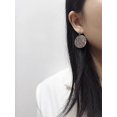 thumbnail image 4 of UBIUO Hammered Round Disc Dangle Earrings Polished Circle Drop Earrings for Women Girls Jewelry Silver -, 4 of 4
