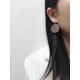 thumbnail image 4 of UBIUO Hammered Round Disc Dangle Earrings Polished Circle Drop Earrings for Women Girls Jewelry Silver -, 4 of 4