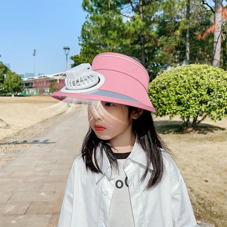 

Topliu Hat With Fan For Women - Fan Visor Hat - Three Gear Mediation And Large Area Sun Protection Personal Small Cooling Fan Office Bedroom Travel Sandbeach