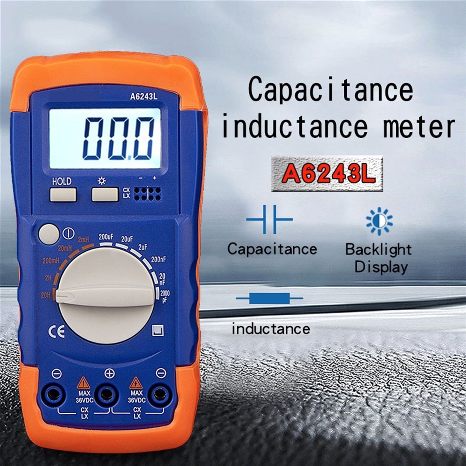 A6243L Digital LC Meter Multimeter Professional Capacitor Tester Automotive Inductance Capacitance Meter Tester Analog ,High Accuracy