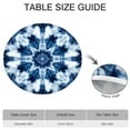 thumbnail image 6 of Blue White Tie Dye Mandala Pattern Round Fitted Tablecloth with Elastic Edge,Dining Table Cover Waterproof,Outdoor Round Tablecloth for Camping,Dining,Indoor and Outdoor, 6 of 7