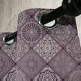 thumbnail image 4 of Ambesonne Mandala Grommet Curtain, Frames Vintage Oriental, 50" x 63", Eggplant and White, 4 of 6