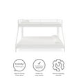 Mainstays Small Space Junior Twin over Full Low Profile Metal Bunk Bed
