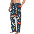thumbnail image 2 of Easygdp Colorful Mushrooms Men's Pajama Pant, Sleep Elastic Waistband Lounge Pants - X-Large, 2 of 9