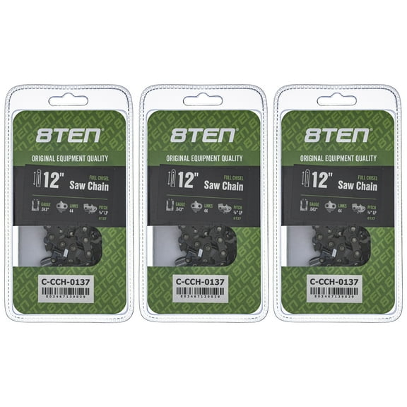 Full Chisel Chainsaw Chain 12 inch .043 3/8 LP 44DL Stihl Echo Shindaiwa 3 Pack 810-CCC2359H
