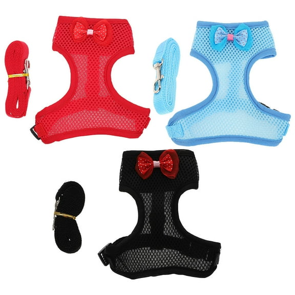 Supvox 3 Sets of Chicken Leashes for Pet Chicken Cloth Material in Black Outdoors