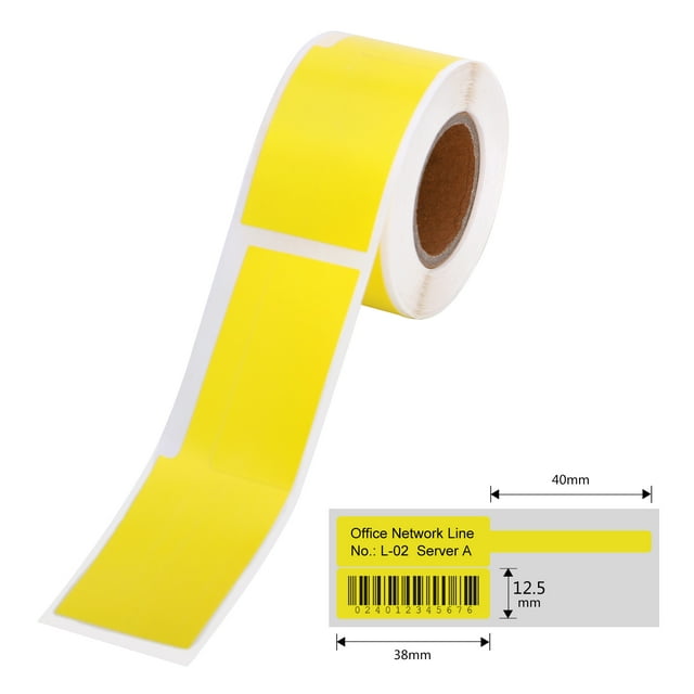 Cable Label Self-Adhesive Thermal Printing Sticker Paper Waterproof Oil-Proof Tear Resistant Label Tape for Cables Wires Jewelry for DP23 Series Thermal Printer Label Maker Machine, 1 Roll