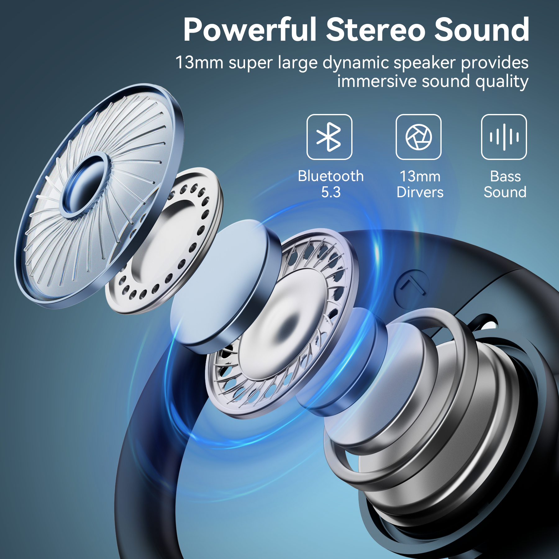 VEAT00L V6 Bluetooth Earbuds with 88Hr Playback, IPX7 Waterproof photo 2