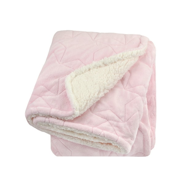 Just Born Baby Girls Plush Blanket, Stars