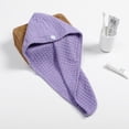 thumbnail image 3 of 2 Pack Waffle Long Hair Bandana Wrap Terry Cloth Quick Absorb Dry For Women Wet Hair, 3 of 5