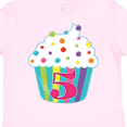thumbnail image 4 of Inktastic 5th Birthday Cupcake Boys or Girls Toddler T-Shirt, 4 of 5