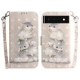 thumbnail image 2 of Case for Google Pixel 6 5G Cover Magnetic 3D Pattern Wallet Flip Case With Strap - Squirrel, 2 of 5
