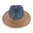 thumbnail image 3 of Bruno Capello Fedora en Paille à Carreaux, 3 of 4