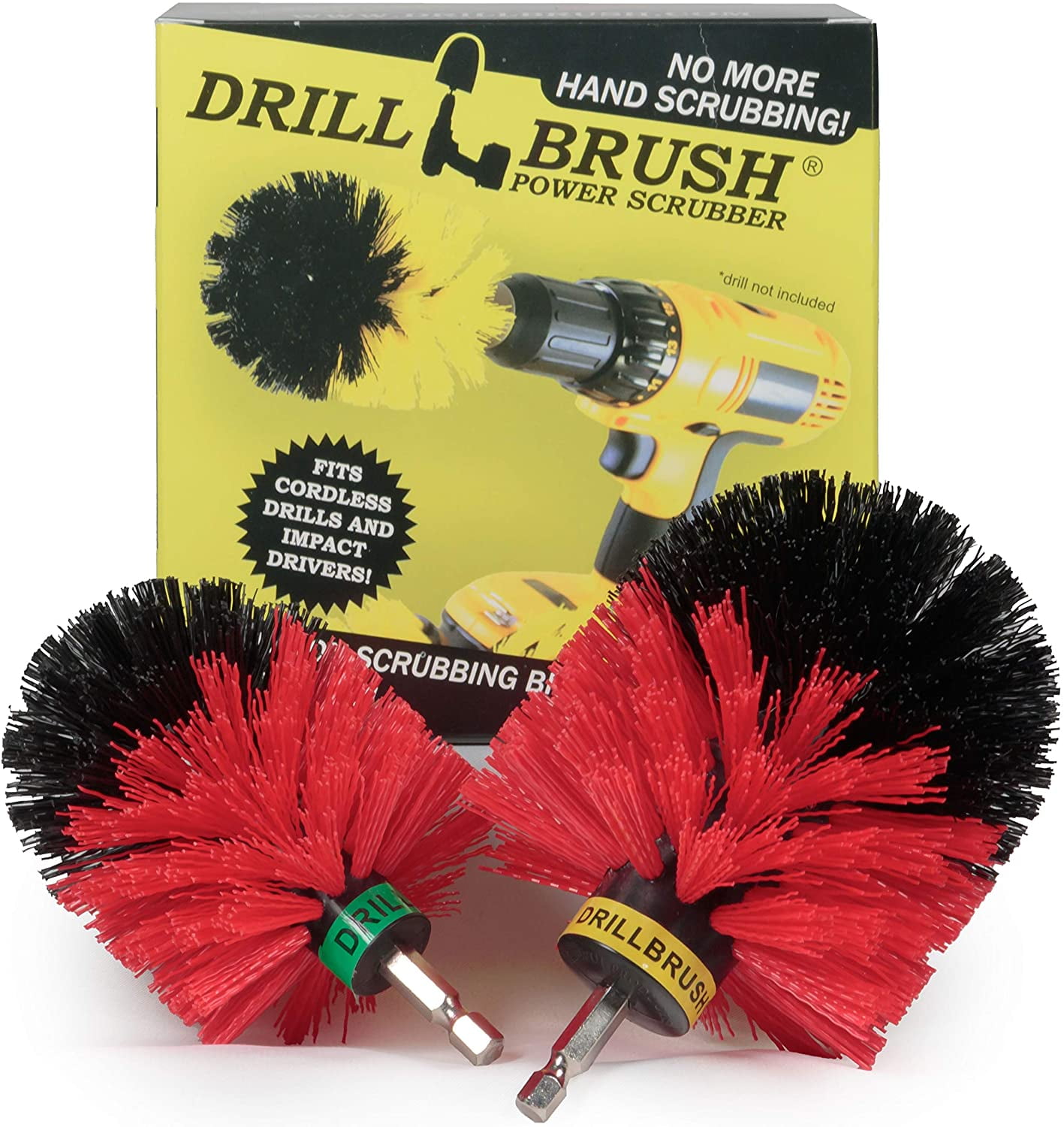 Kitchen and Dishwashing Power Brush Kit Small and Large Stiff Rotary