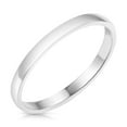 thumbnail image 2 of Ioka - 14k Solid White Gold 2mm Plain Standard Classic Fit Traditional Wedding Band Ring - size 6, 2 of 5