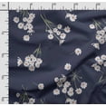 thumbnail image 2 of Soimoi Floral Printed, Polyester Fleece, Fabric by The Yard Sewing DIY Stretch Fabric 56 Inches Wide, WarmFabric for Hats, Coats, Gloves, Blankets, Navy Blue, 2 of 5