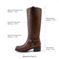 thumbnail image 3 of Bota DREAM PAIRS DWUMKB2529 Punta Cuadrada Altas hasta la Rodilla Color Tan, 3 of 7
