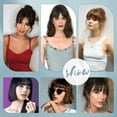 thumbnail image 6 of Clip in Bangs for Women 100% Human Hair Extensions French Bangs Flat Neat Bangs Fringe with Hairpieces Clip on Curved Bangs for Daily Wear, 6 of 6
