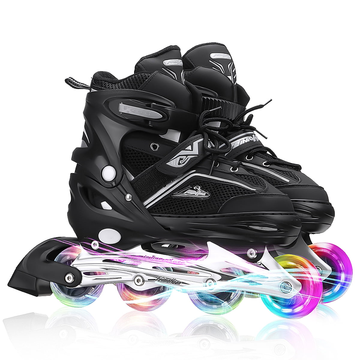 Adjustable Inline Roller Skates Blades Unisex Adult/Kid Breathable Flash c 01 