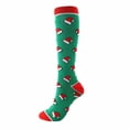 thumbnail image 1 of Chaussettes Mi-Mollet Imprimées de Noël, Longues, Chaussettes Jusqu'aux Genoux, Bas, Bas de compression Multicolores, 1 of 2