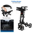 thumbnail image 2 of Déambulateur à Pliage à une Main pour Aînés et Adultes avec Roues de 8 Po, Siège et Dossier, Déambulateur Roulant en Aluminium avec Poignée Ajustable, Sac de Rangement, 2 of 8