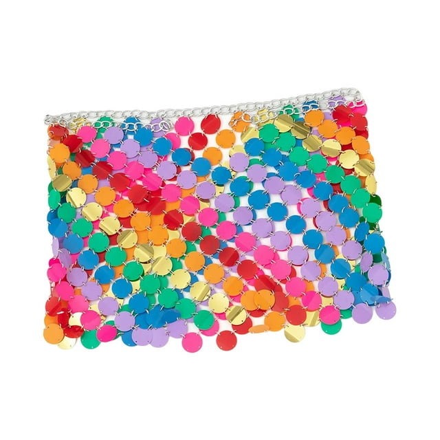 Falda de Lentejuelas de metal perfecl cadena del cuerpo para Mujeres Niñas brillante