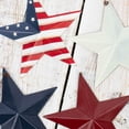 thumbnail image 2 of Set of 8 Assorted Americana Metal Dimensional Star Ornaments - For Patriotic and Everyday Decor, 2 of 5