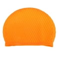 thumbnail image 3 of Deportes acuáticos Gorro de natación Silicona Elegante Adulto Impermeable Waterdrop Cover Naranja Barbie Nuevos Originales, 3 of 6