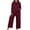 02-Wine Red, variant on Plus Size Lounge Sets for Women Long Sleeve Tops and Long Pants Soft Comfy Pajamas Set Oversized 2 Piece Outfits 1X-5X