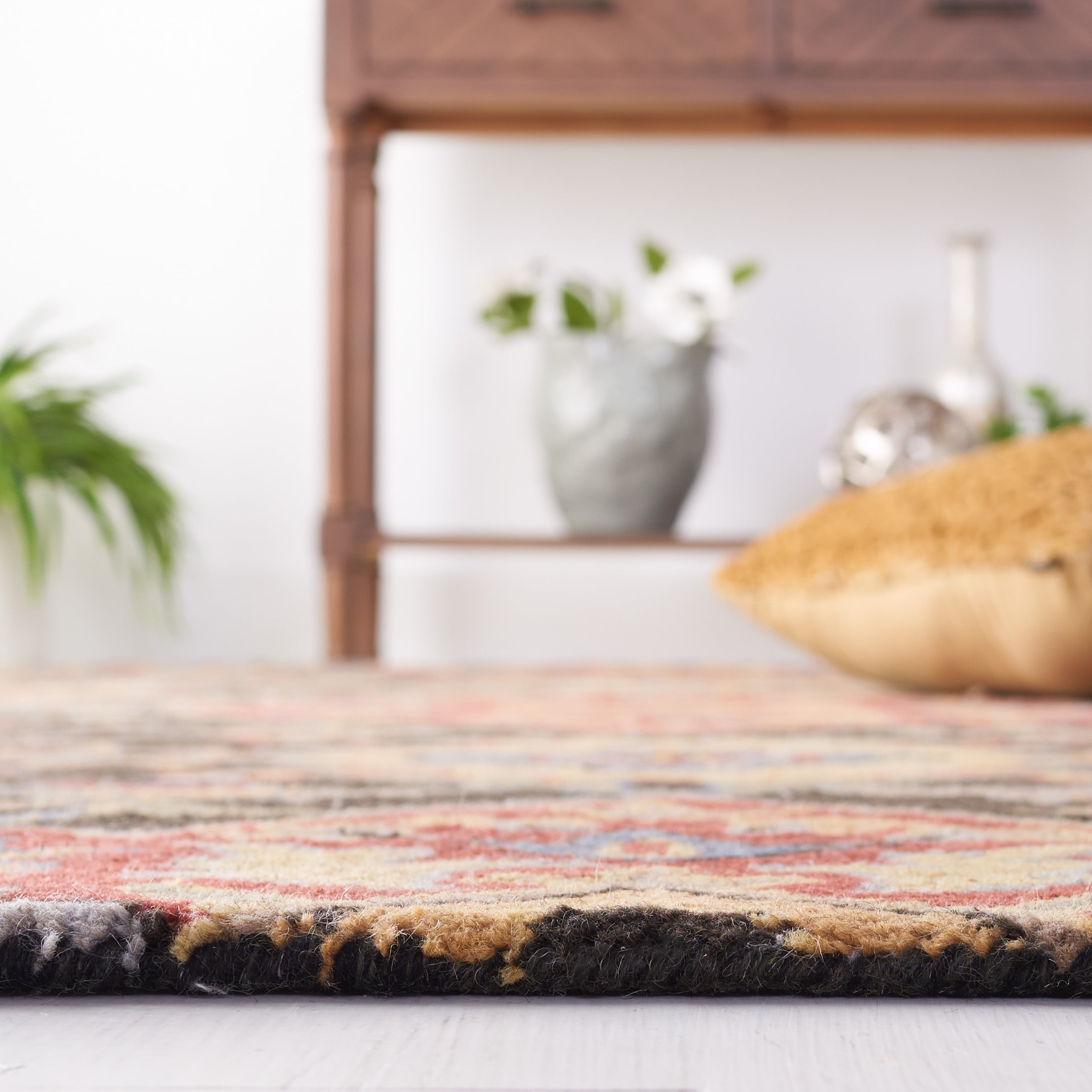 Safavieh Heritage Reanna Oriental Wool Area Rug, Charcoal/Red, 3' x 5'