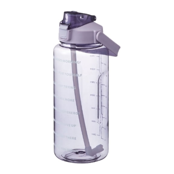 TAROFISH Transparent with Capacity Scale Sports Water Cup, Large Capacity High Temperature Resistant Cup, With Straw Cup Fitness Running Cycling Special.